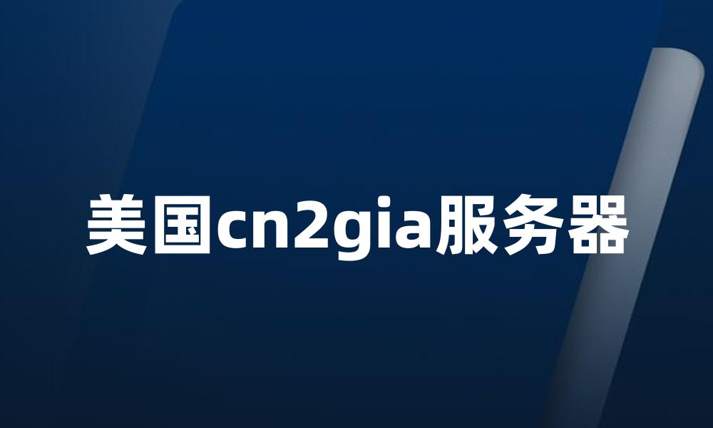 美国cn2gia服务器