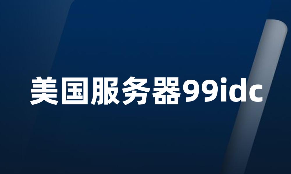 美国服务器99idc