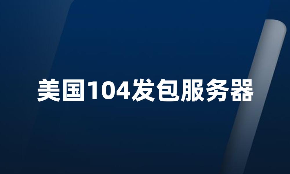 美国104发包服务器