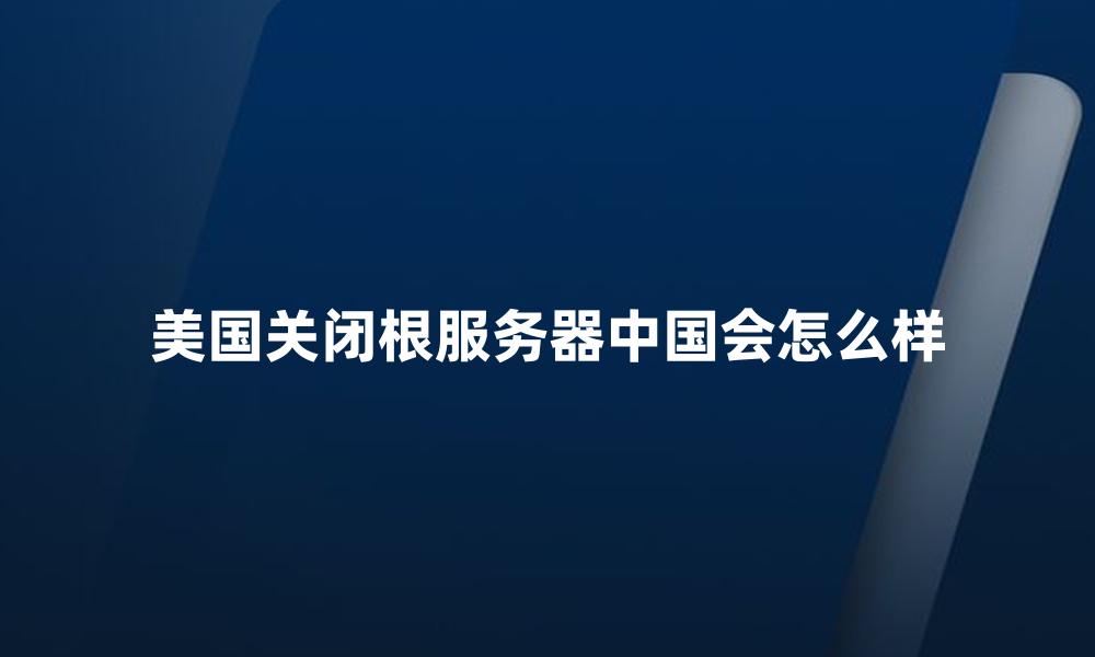 美国关闭根服务器中国会怎么样