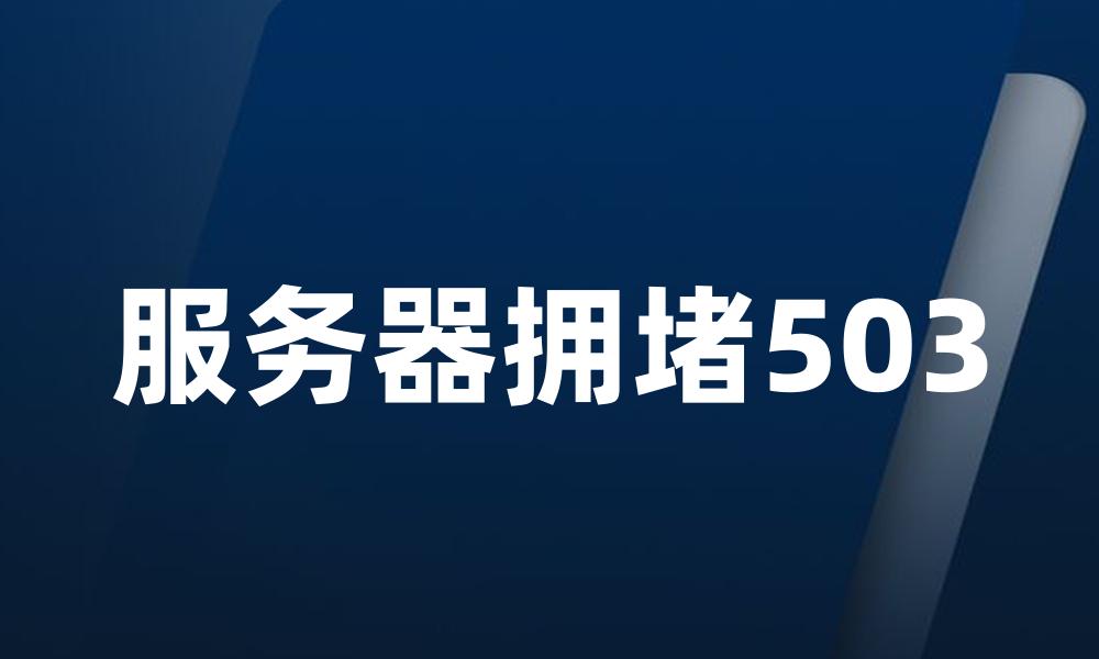 服务器拥堵503