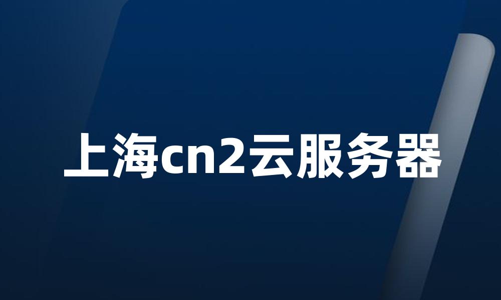 上海cn2云服务器